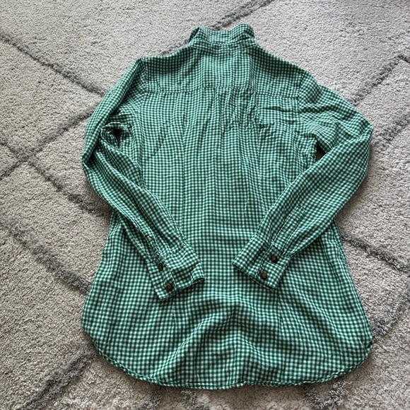 J Crew and The Limited button front checker gingham shirts blue white green XS - Picture 12 of 12